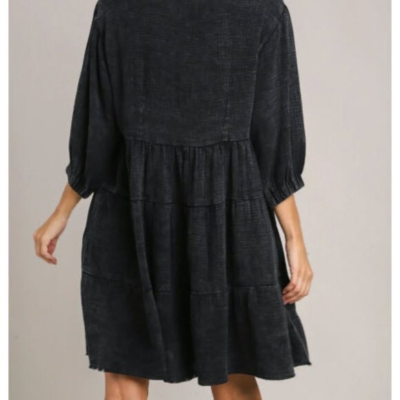 Size Large Umgee snow washed cotton gauze dress in Ash - Picture 14 of 14